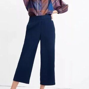 MADEWELL HUSTON Women's Pull-On Crop Pants Wide Leg Black Size S Casual Office